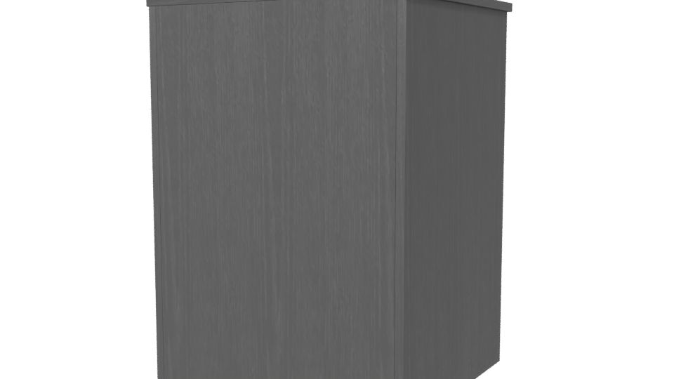 Stylish Wooden Nightstand Model - Professional 3D Model Render 6