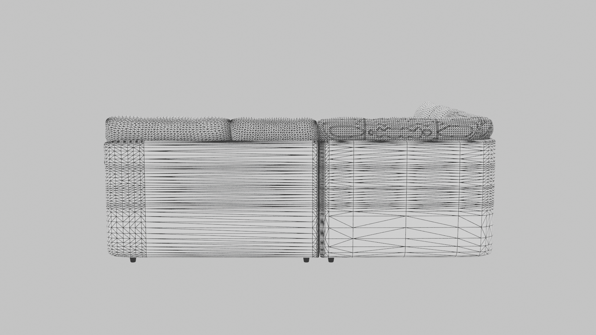 Stylish L-Shaped Sofa 3D Model - Professional 3D Model Render 13