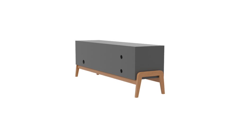 Stylish Minimalist TV Cabinet 3D Model - Professional 3D Model Render 7