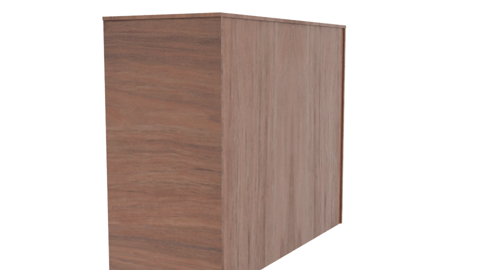 Contemporary Wooden Storage Cabinet 3D - Professional 3D Model Render 3