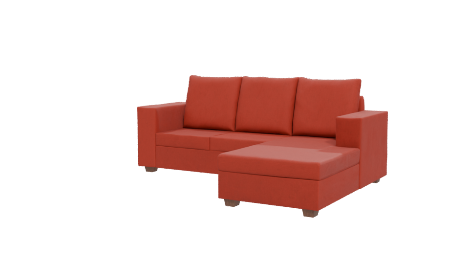 Red Sectional Sofa 3D Model - Professional 3D Model Render 12