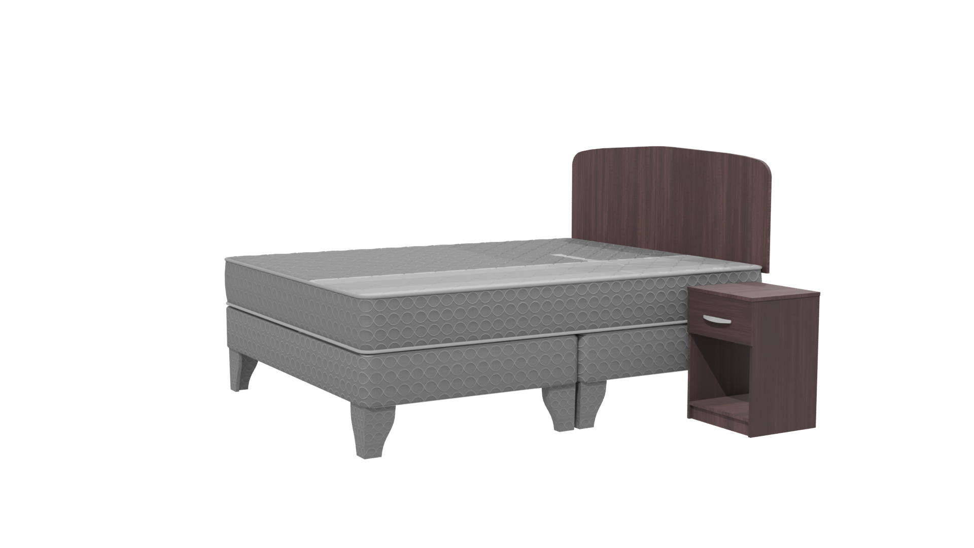 Stylish Modern Bed 3D Model - Professional 3D Model Render 13