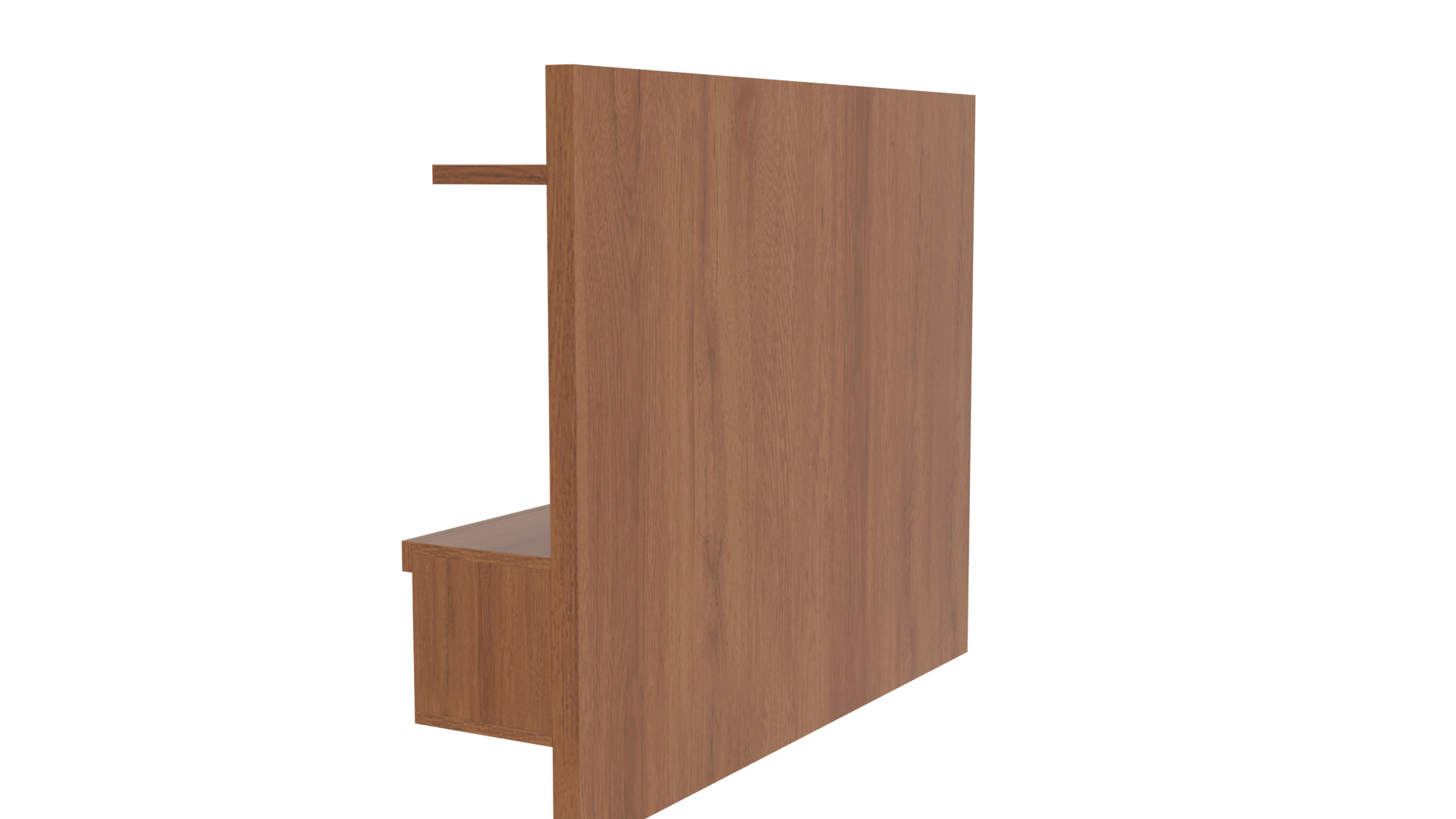 Stylish Modern Wooden Wall Shelf 3D Model - Professional 3D Model Render 3