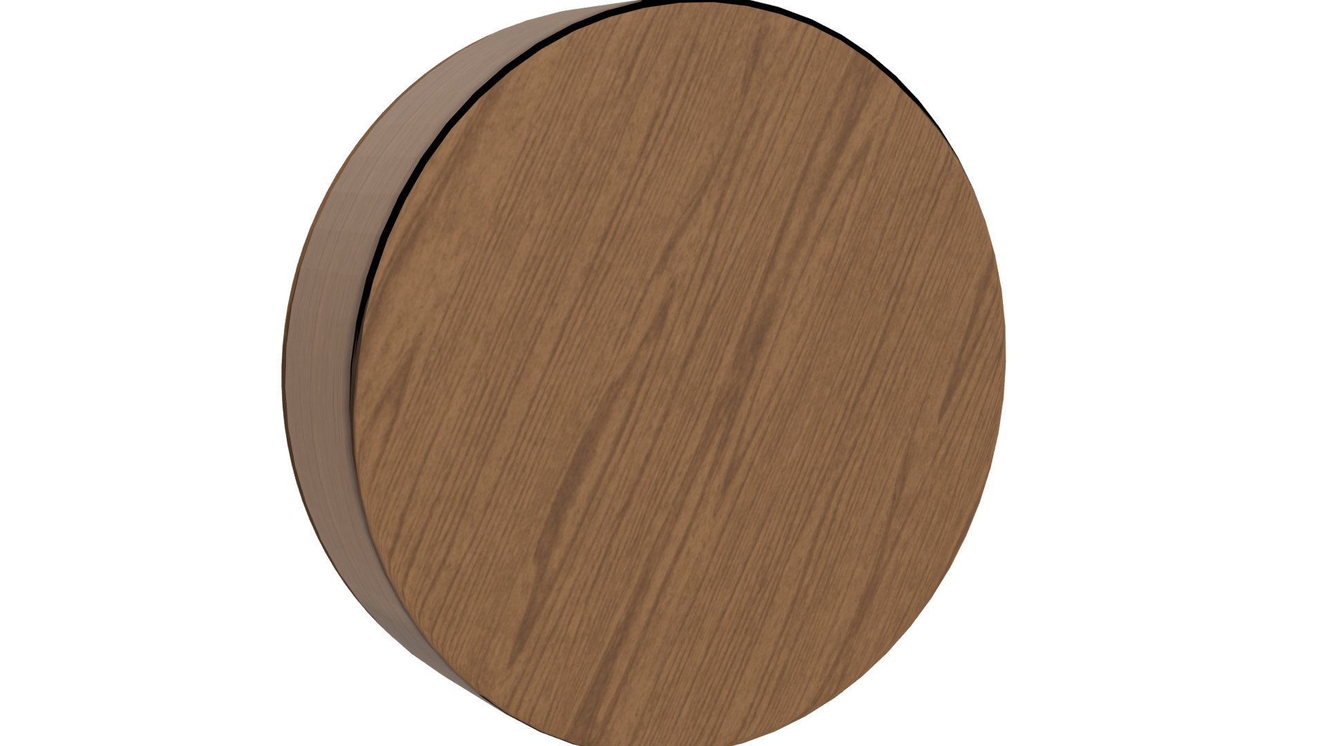 Stylish Round Wooden Mirror 3D - Professional 3D Model Render 4