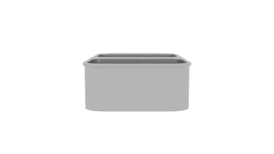 Dual Basin Stainless Steel Sink - Professional 3D Model Render 2