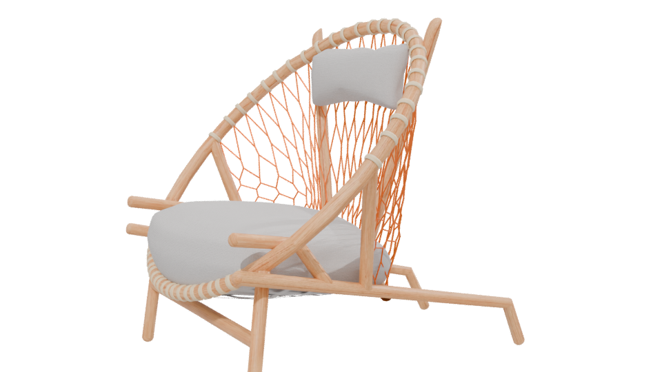 Stylish Modern Lounge Chair 3D - Professional 3D Model Render 13