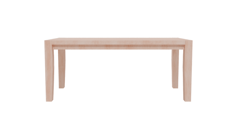 Elegant Wooden Dining Table 3D - Professional 3D Model Render 5