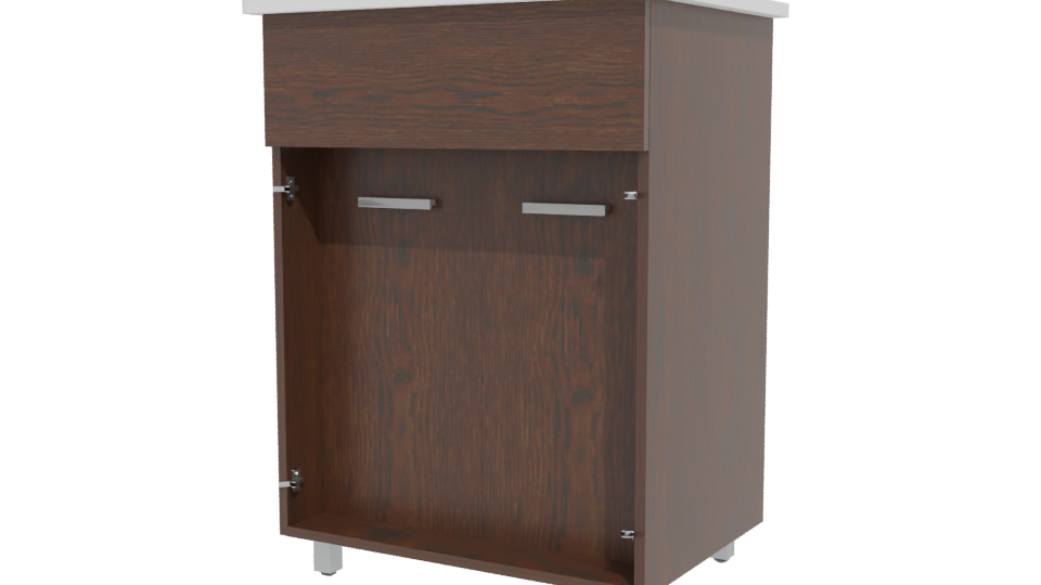 Stylish Modern Wooden Storage Cabinet 3D Model - Professional 3D Model Render 12