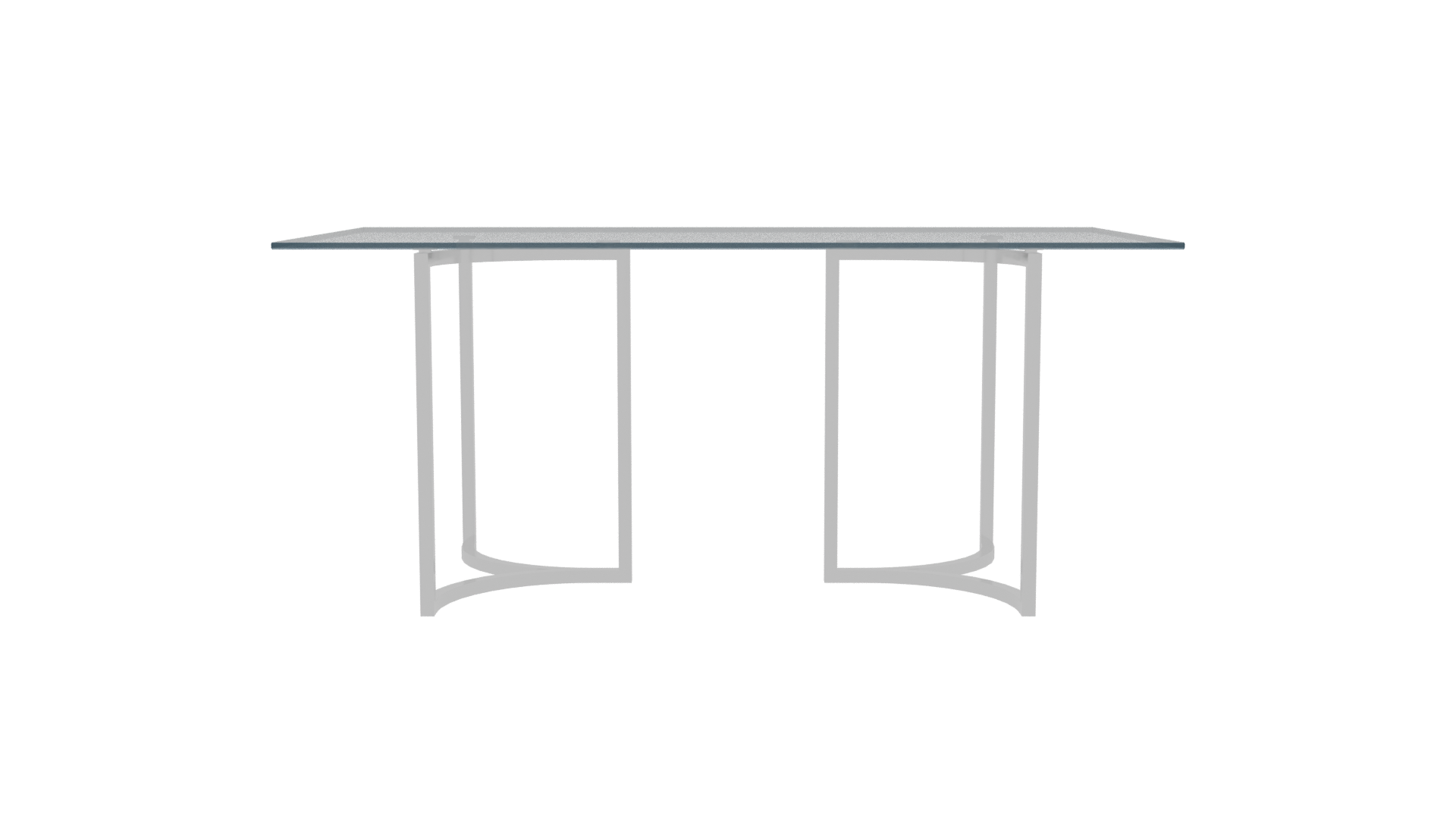 Stylish Glass Top Dining Table - Professional 3D Model Render 2