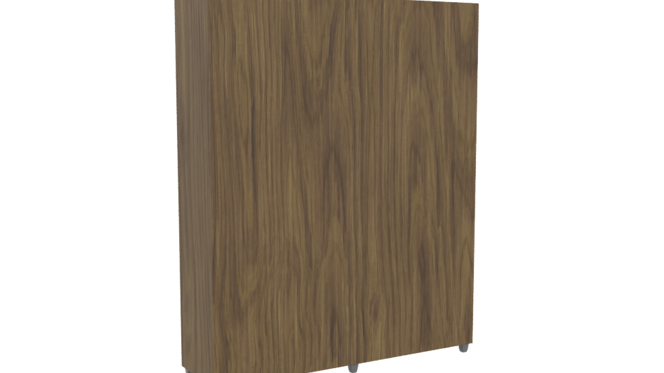 Modern Wood Storage Cabinet 3D - Professional 3D Model Render 4