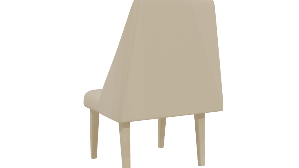 Minimalist Fabric Dining Chair 3D - Professional 3D Model Render 4