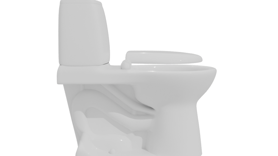 Contemporary Ceramic Toilet 3D Model - Professional 3D Model Render 11