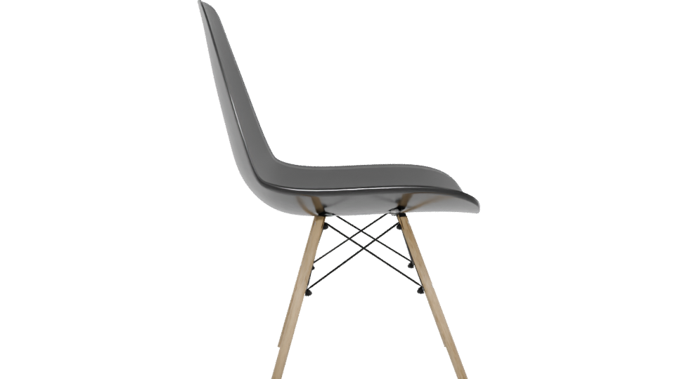 Minimalist White Chair 3D Model - Professional 3D Model Render 5