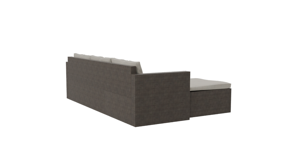 Stylish Outdoor Sectional Sofa Set 3D Model - Professional 3D Model Render 7