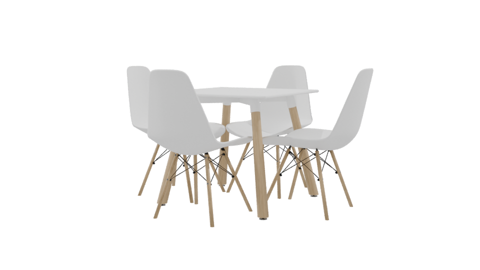 Stylish Minimalist Dining Set 3D - Professional 3D Model Render 9