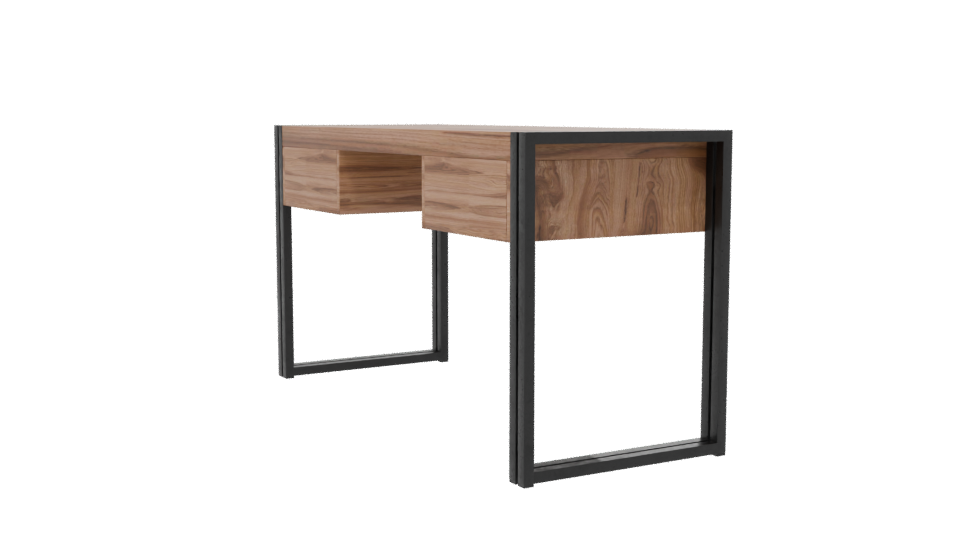 Contemporary Wooden Office Desk 3D - Professional 3D Model Render 7