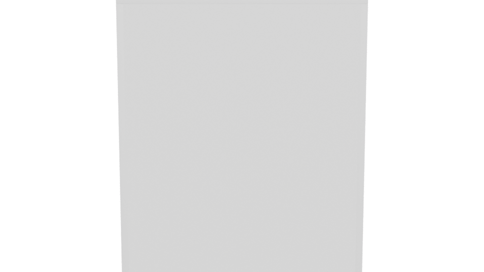 Minimalist White Display Cabinet 3D Model - Professional 3D Model Render 5