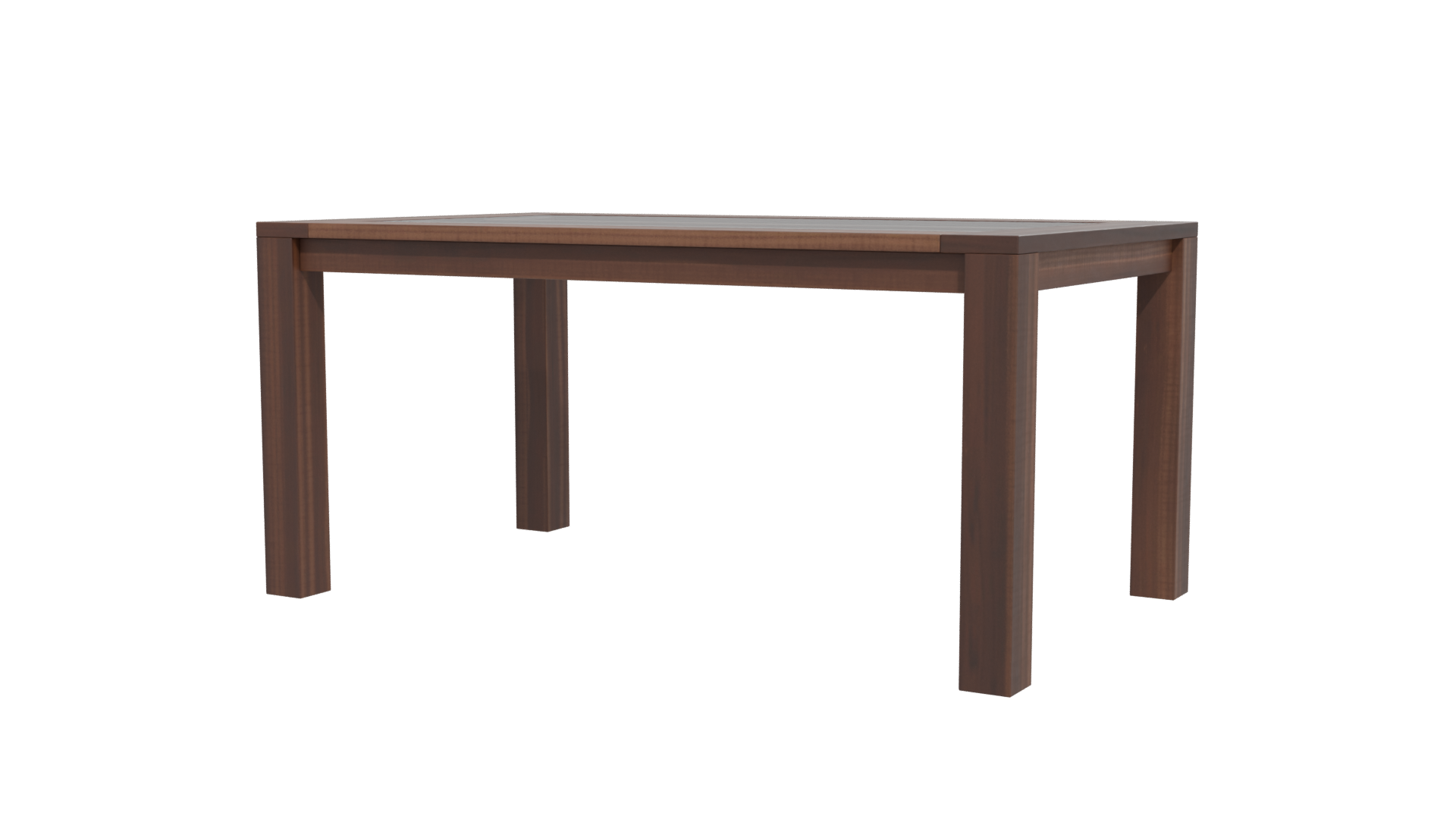 Elegant Glass-Top Wooden Table - Professional 3D Model Render 12
