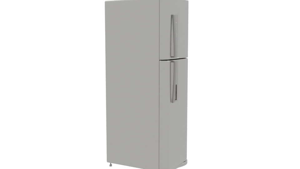 Elegant Stainless Steel Refrigerator Model - Professional 3D Model Render 9