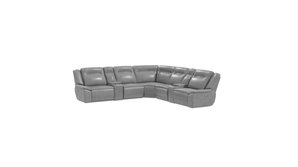 Contemporary Modular Leather Sofa 3D Model - Professional 3D Model Render 10