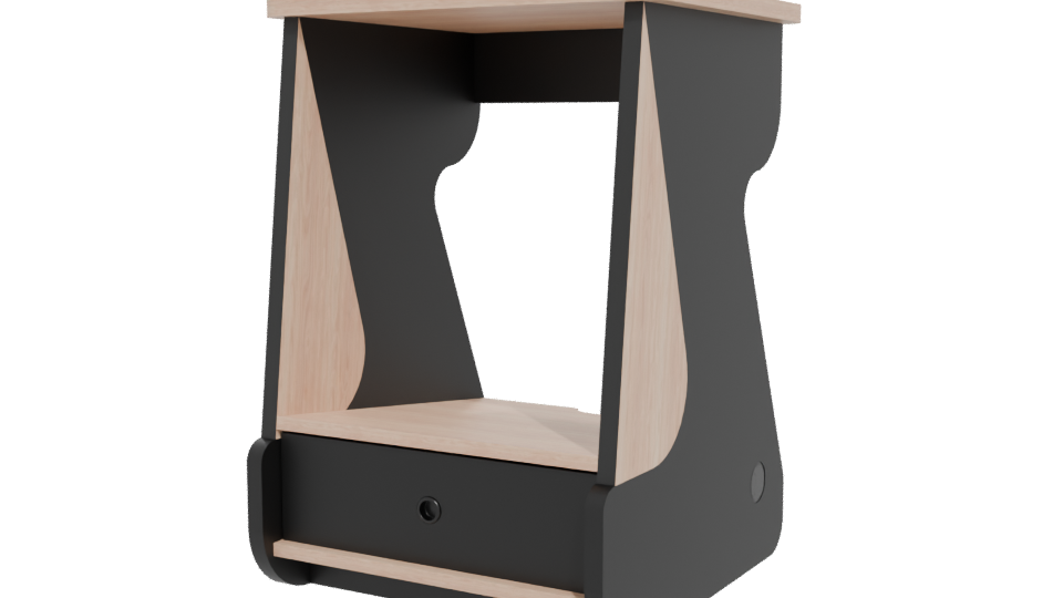 Stylish Minimalist Side Table - Professional 3D Model Render 12