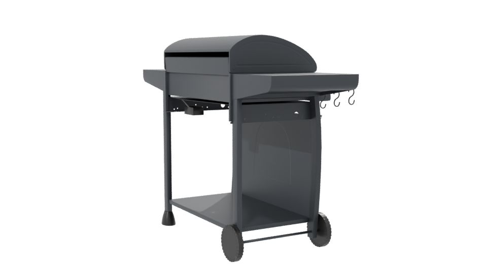 Sleek Modern Gas Grill 3D Model - Professional 3D Model Render 7