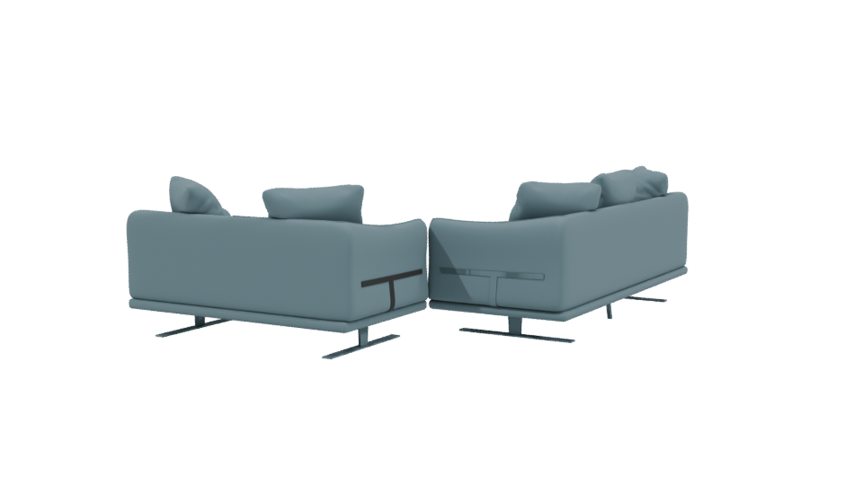 Stylish Modern Sectional Sofa 3D - Professional 3D Model Render 3