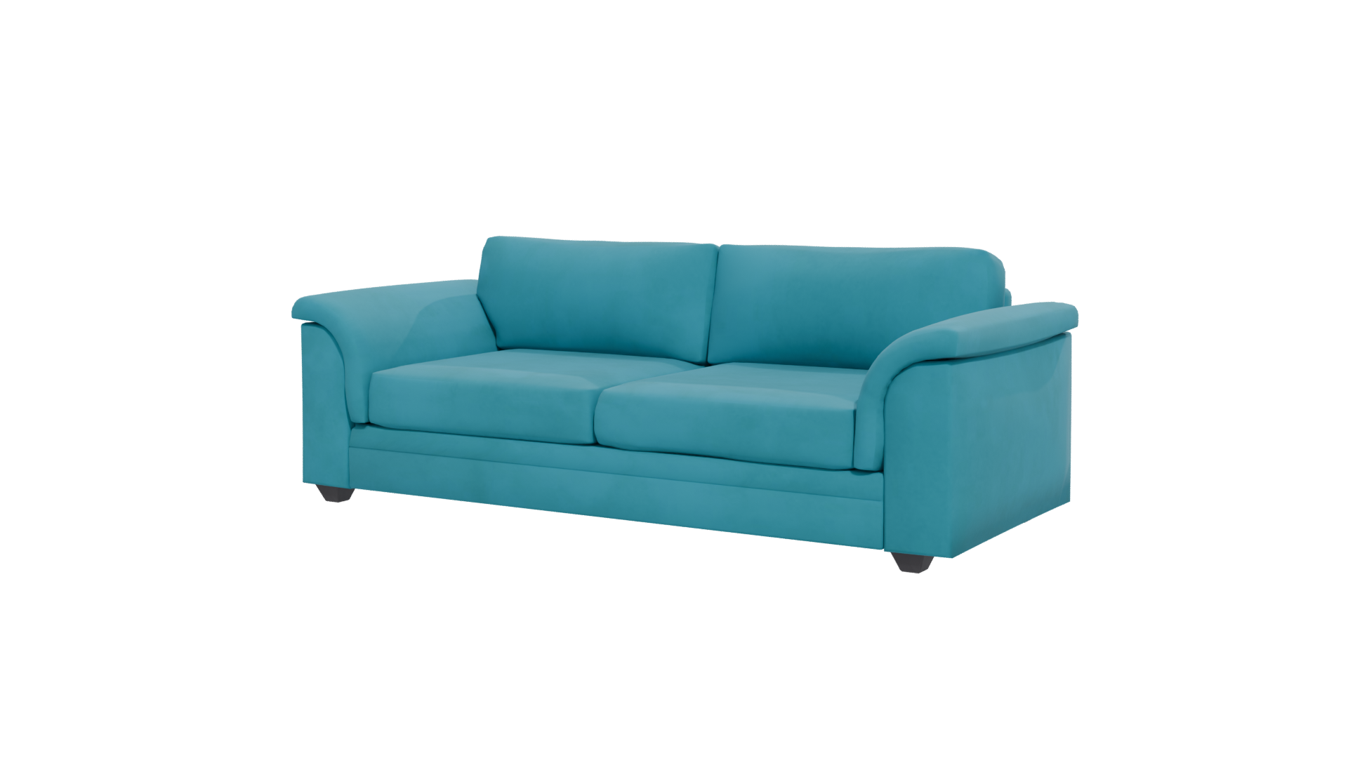 Stylish Modern Teal Sofa 3D Model - Professional 3D Model Render 12