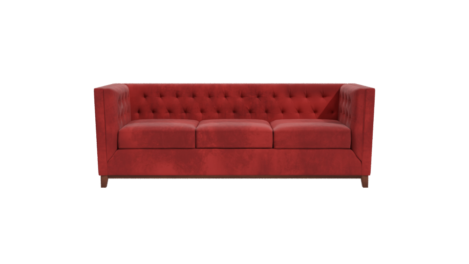 Elegant Velvet Sofa 3D Model - Professional 3D Model Render 11