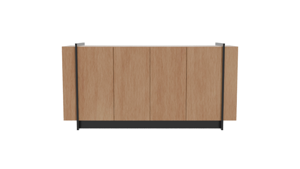 Stylish Wooden Storage Cabinet 3D - Professional 3D Model Render 11