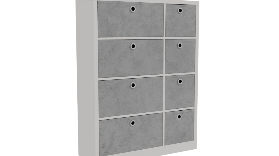 Contemporary Storage Drawer Unit 3D - Professional 3D Model Render 10