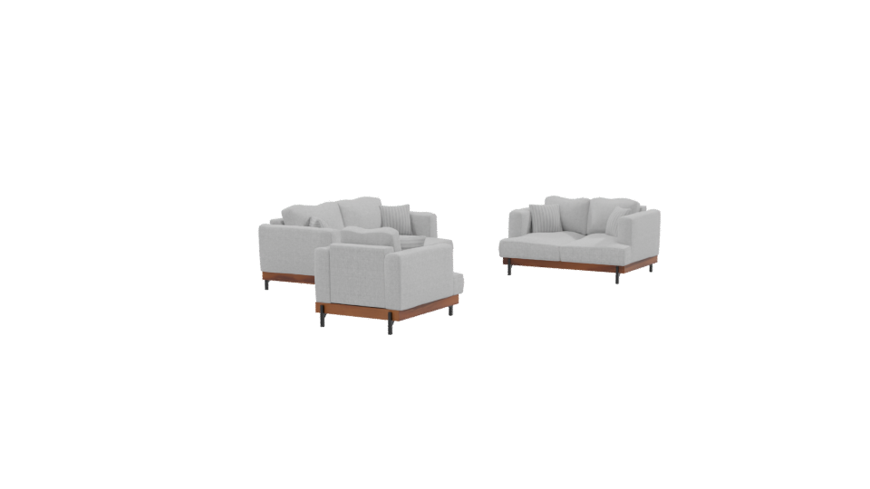 Contemporary Sofa Set 3D Model - Professional 3D Model Render 9