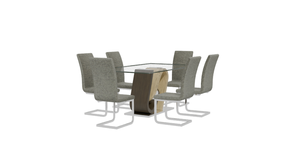 Rectangular Dining Table for 6 3D - Professional 3D Model Render 12