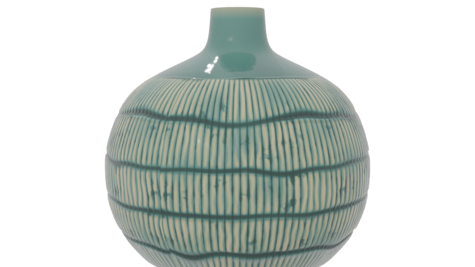 Stylish Ceramic Decorative Vase 3D - Professional 3D Model Render 6
