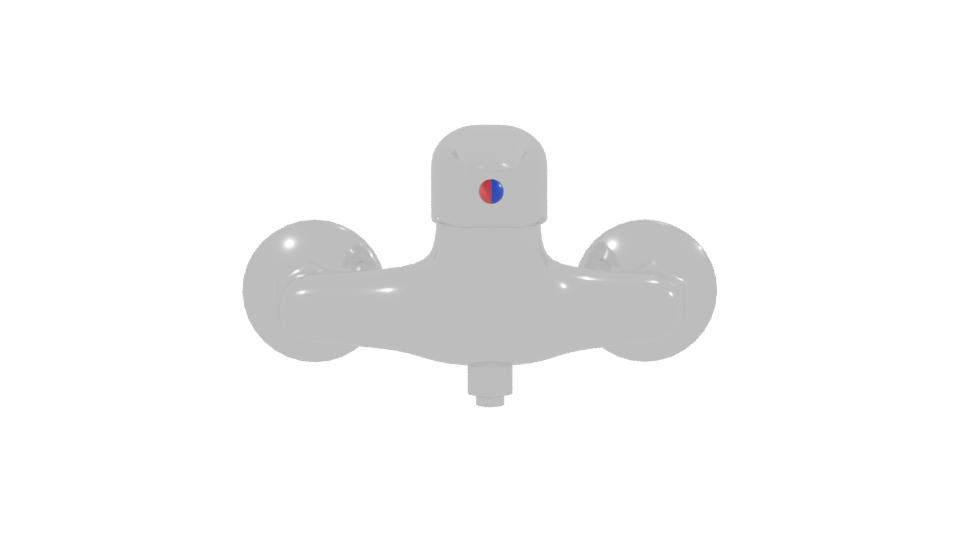 Stylish Wall-Mounted Faucet 3D - Professional 3D Model Render 2