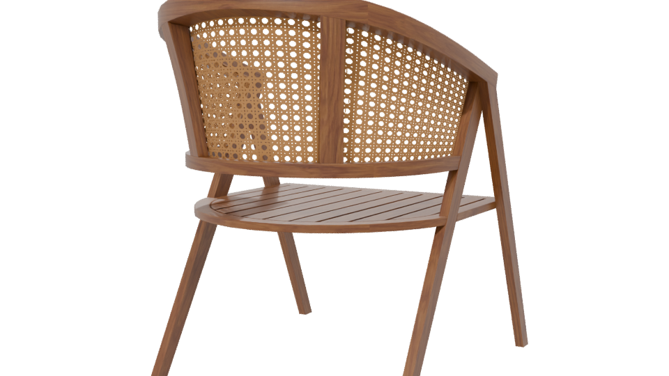 Contemporary Wooden Dining Chair 3D Model - Professional 3D Model Render 6