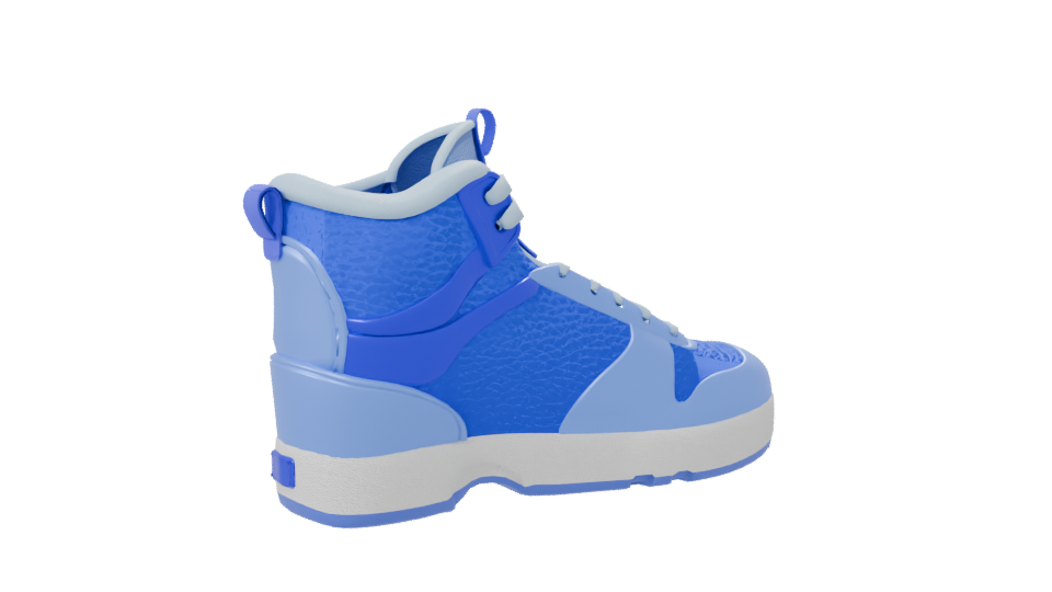 Stylish Blue Sneaker 3D Model - Professional 3D Model Render 7