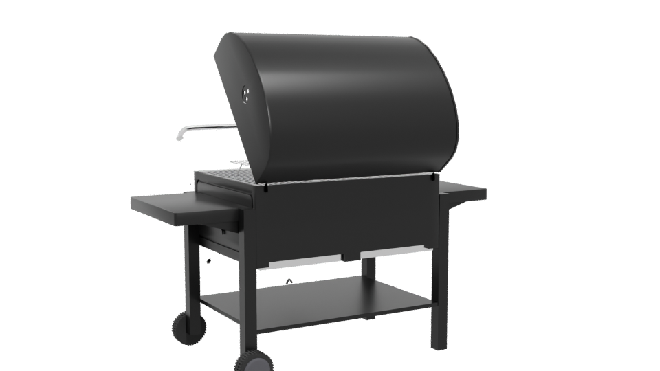 Stylish Outdoor Charcoal Grill 3D Model - Professional 3D Model Render 4