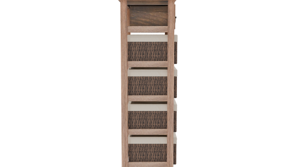 Elegant Wooden Storage Cabinet 3D Model - Professional 3D Model Render 8