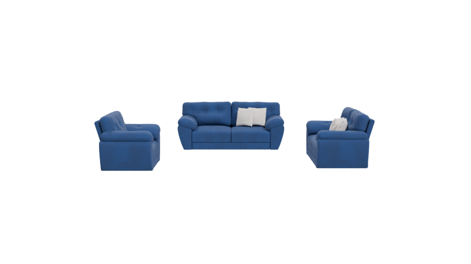 SALA 321 Azul Sofa Set 3D - Professional 3D Model Render 11