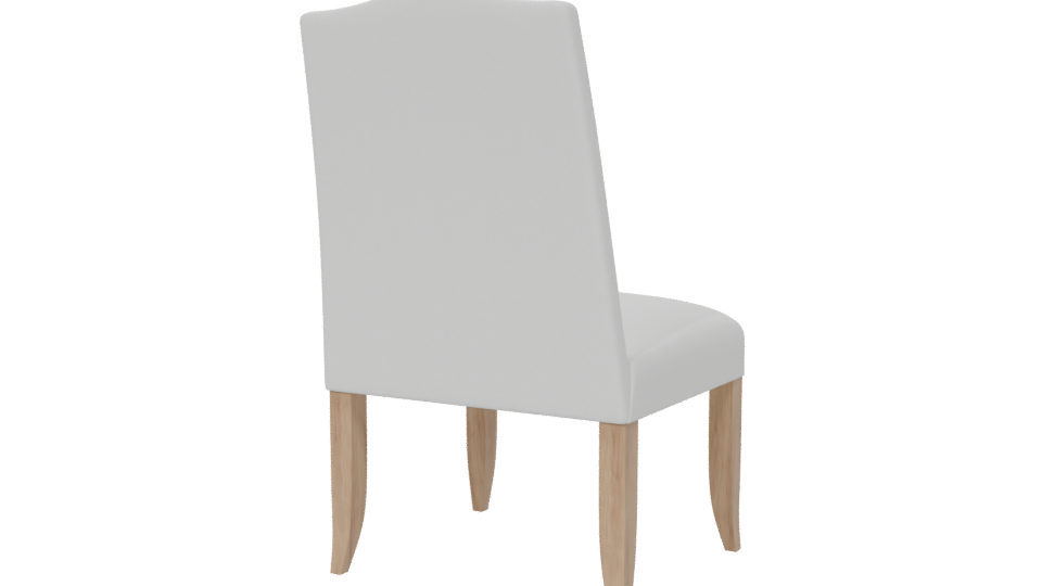 Elegant White Dining Chair Model - Professional 3D Model Render 6