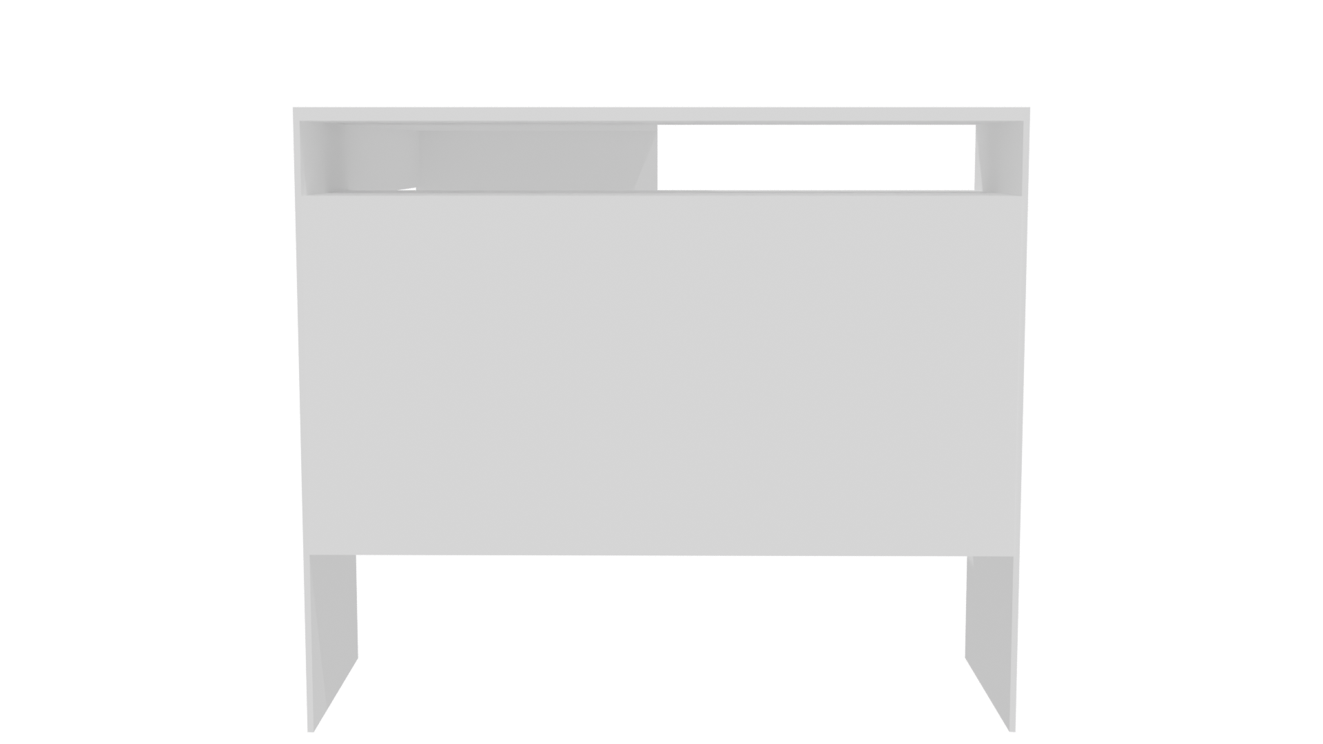 Milan Corner Desk White 3D Model - Professional 3D Model Render 5