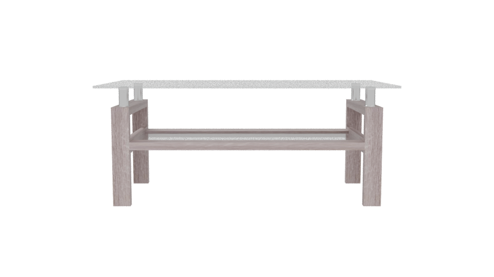 Stylish Glass Top Coffee Table - Professional 3D Model Render 5