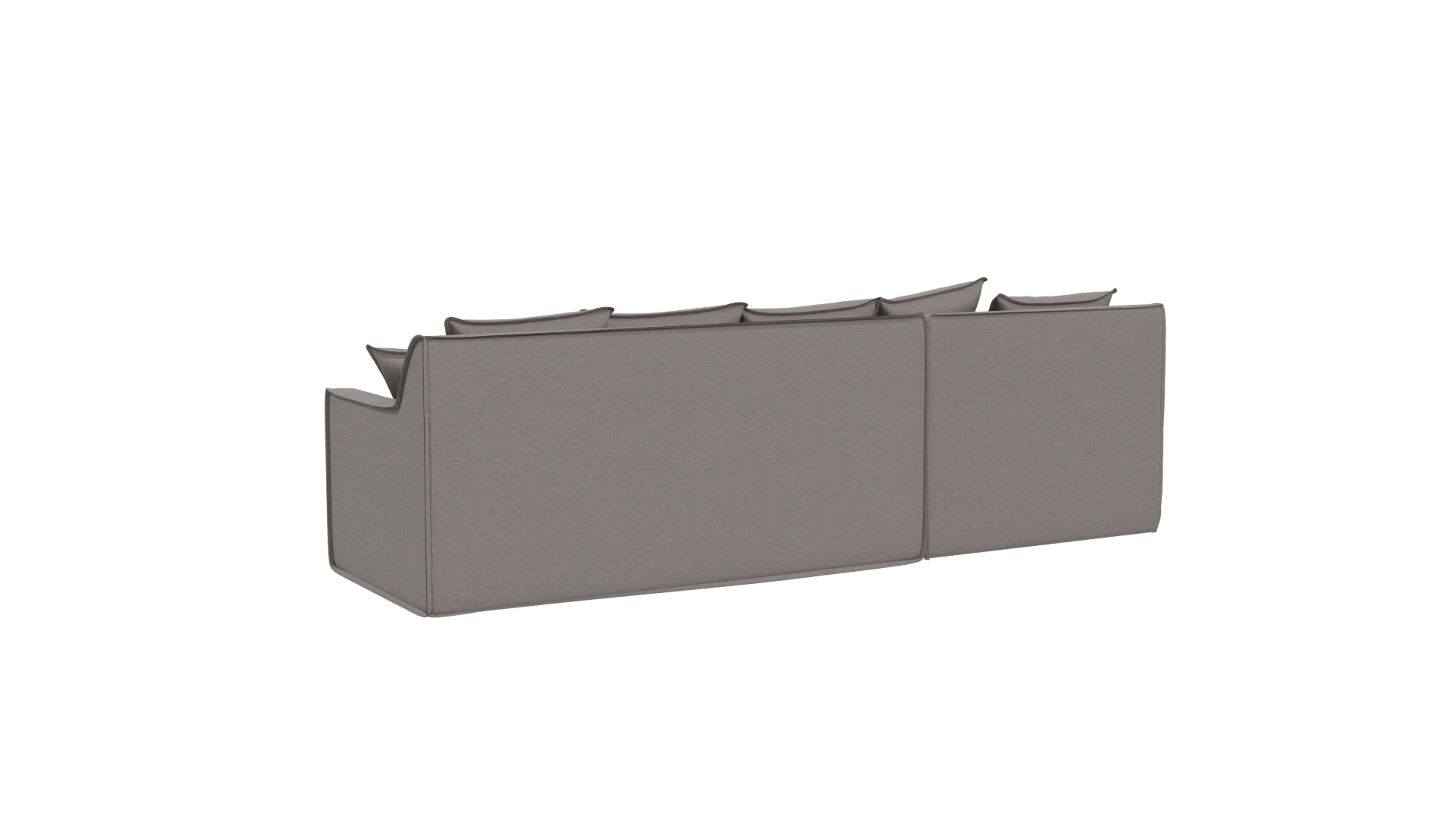 Contemporary Fabric Sectional Sofa 3D Model - Professional 3D Model Render 4