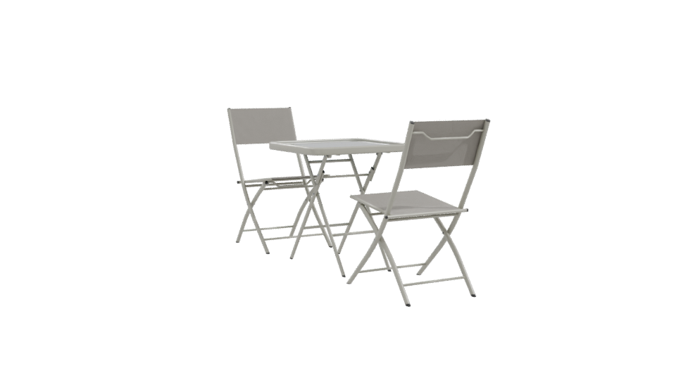 Minimalist Folding Desk and Chair 3D Model - Professional 3D Model Render 10