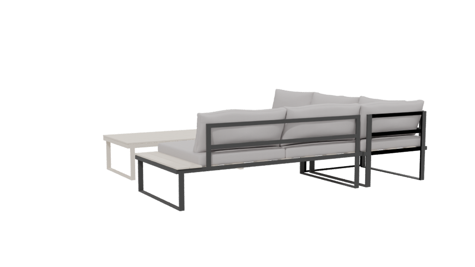 Contemporary Outdoor Seating Set 3D - Professional 3D Model Render 13