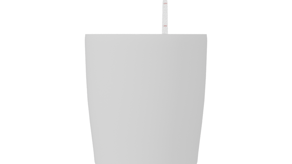 Minimalist White Flower Pot with Modern Design - Professional 3D Model Render 7