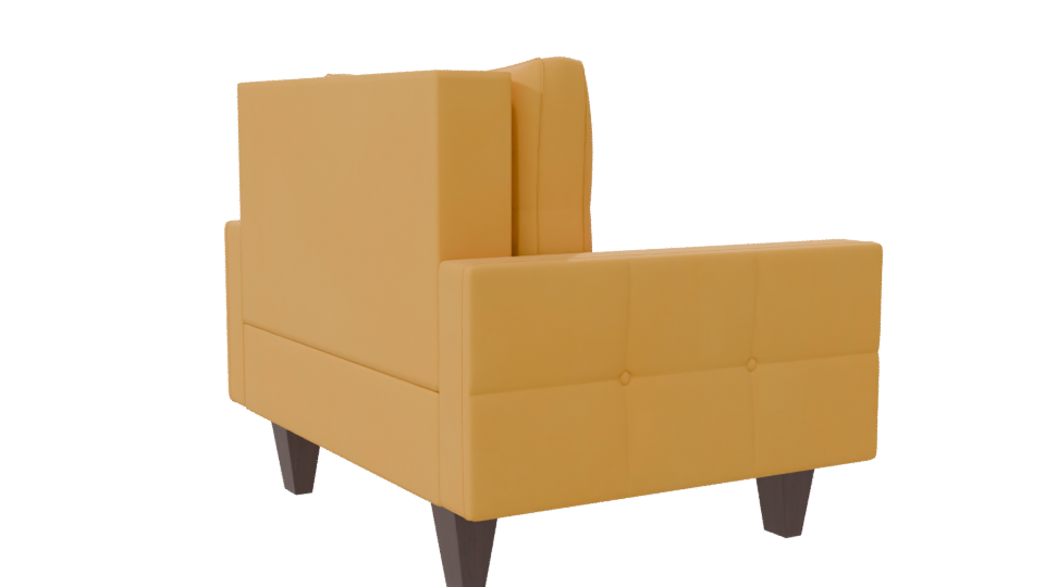 Stylish Yellow Sofa 3D Model - Professional 3D Model Render 7