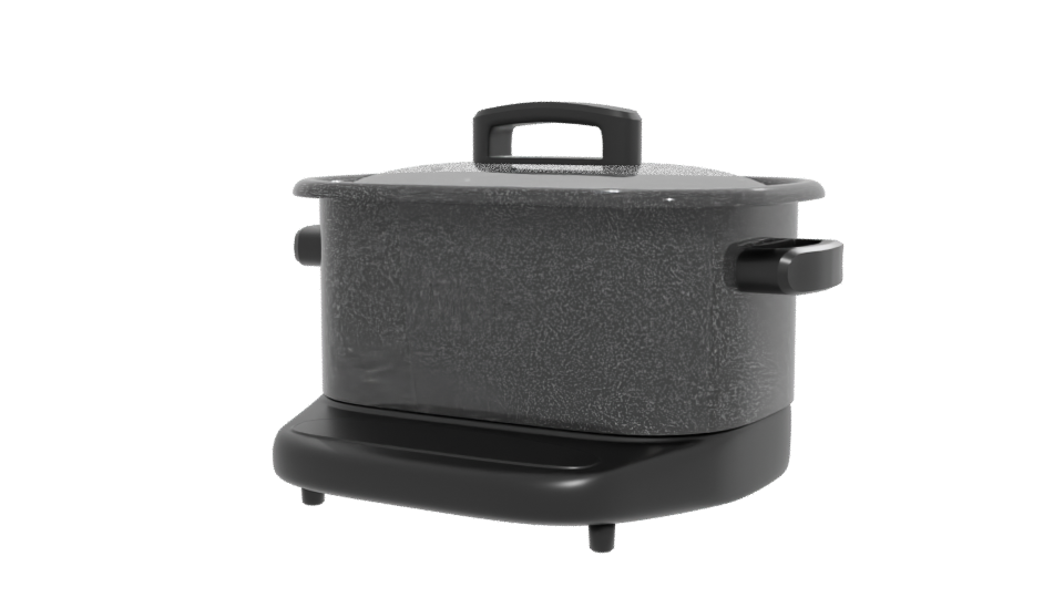 Stylish Electric Cooking Pot 3D Model - Professional 3D Model Render 12