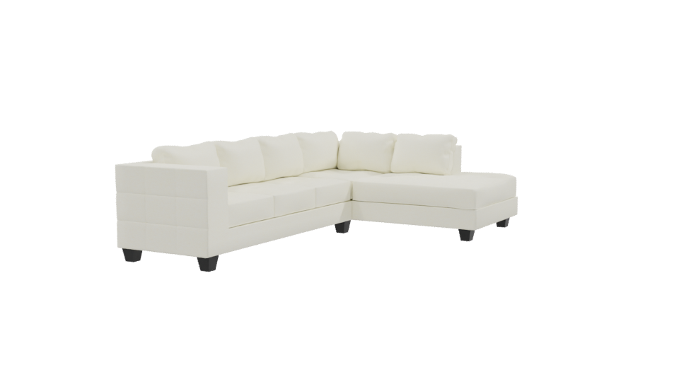 Elegant Minimalist Sectional Sofa 3D Model - Professional 3D Model Render 9